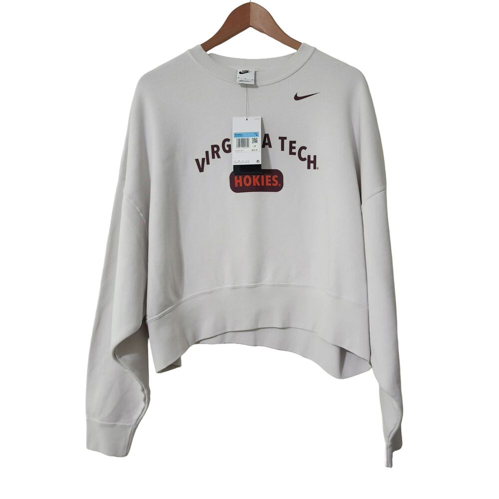 NWT Nike Virginia Tech Hokies Pullover Sweatshirt Oversized Women's M VT